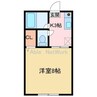 福田ハイツ 1Kの間取り