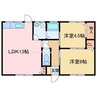 下泉町1丁目4-2貸家 2LDKの間取り