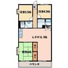 アサヒパレス庄内 3LDKの間取り