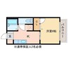 平形巴ハイツII 1DKの間取り