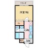 クレセントハイム 1Kの間取り