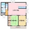 グランメゾントレビ 2LDKの間取り