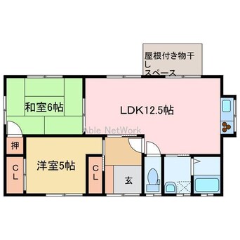 間取図 坂井町3丁目15-8貸家