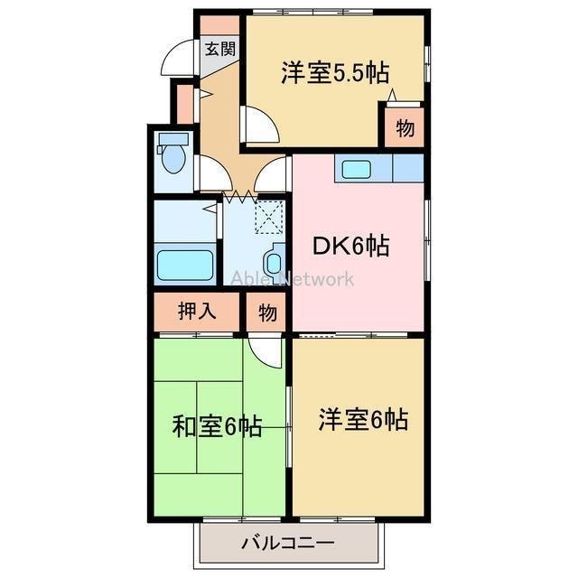 間取り図 ファミール北内Ｂ