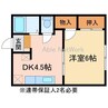 ヴィレッジ巴 1DKの間取り