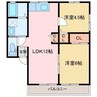 ケイ・エス・ハイム 2LDKの間取り