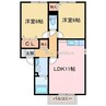 ビバーチェやまは奈 2LDKの間取り