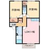 ビバーチェやまは奈 2LDKの間取り