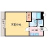 マリベール土橋 1Kの間取り
