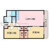 クリスタルコートＪ 2LDKの間取り