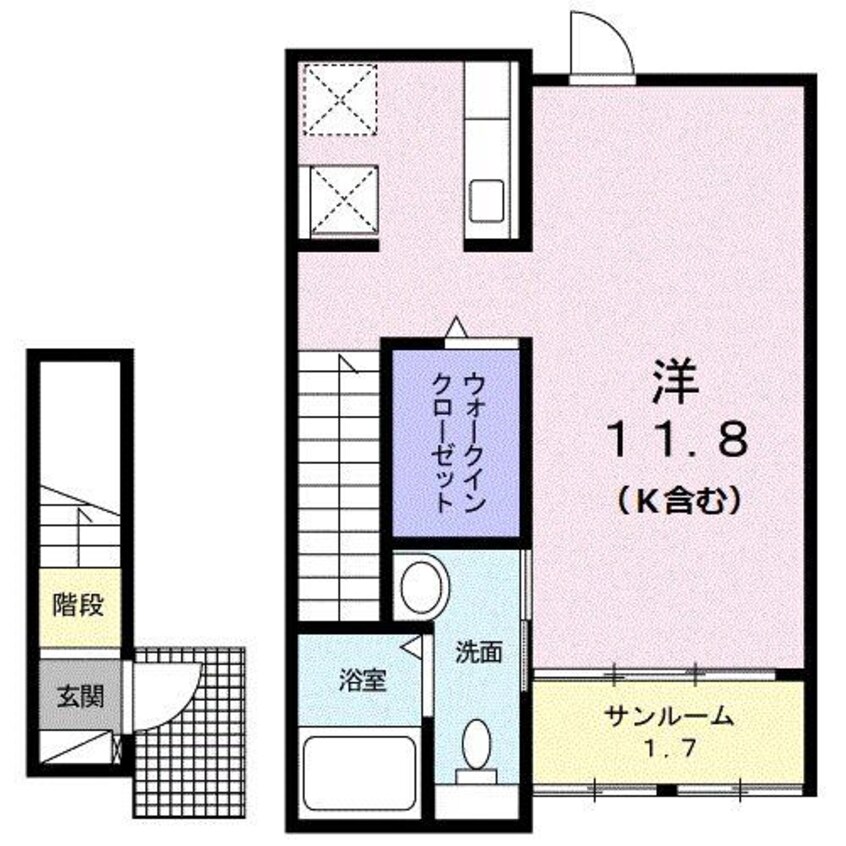 間取図 フロイデ　ＫＡＮＡＧＥＮ　III