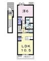 カーサ・フェリーチェＴＫ２ 1LDKの間取り