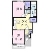 ペニーレインＣ 2DKの間取り