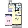 ペニーレインＢ 1LDKの間取り
