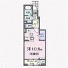 ラビアンローズ 1Rの間取り