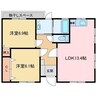 中村3丁目10-5貸家東号室 2LDKの間取り
