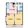 ソシアサニーヒル 2DKの間取り