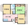 宮西コーポ 3DKの間取り