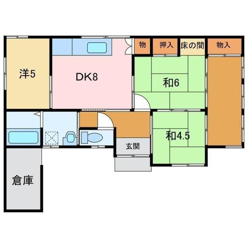 間取図 北内町2丁目5-31貸家