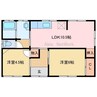 中村1丁目8-3貸家 2LDKの間取り
