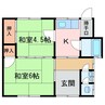 沢津町二丁目2-54貸家 2Kの間取り