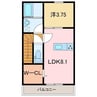 Luna Bianca Takagi B棟 1LDKの間取り