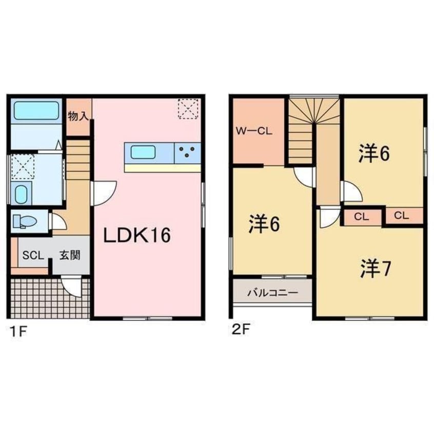 間取図 Crecia　Town