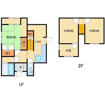 間取図 磯浦町3番貸家B