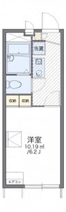 レオパレスフクチⅡ 1Kの間取り