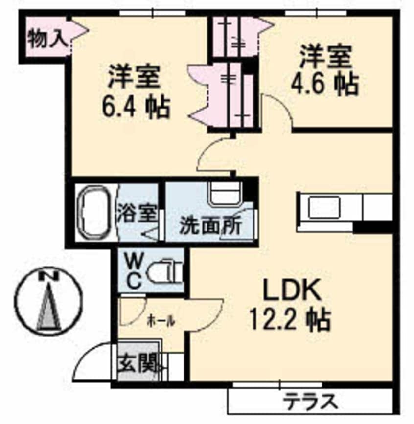 間取図 エスポワールSENDA　A棟