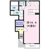 メゾンアルモニー 1Rの間取り