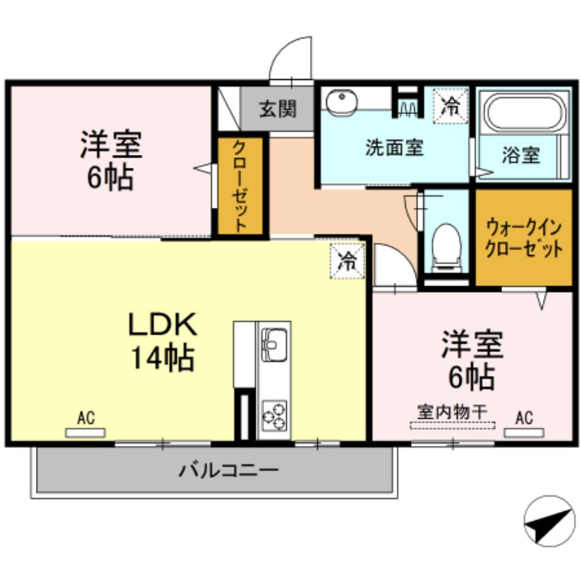 間取図 プレンティー中須B