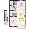 メゾン・チトセＡ 2LDKの間取り