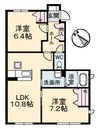 シャーメゾン坪生南 2LDKの間取り