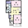 リヴェールＢ 2DKの間取り