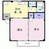 シティハイツ幸Ａ 2DKの間取り