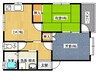 エトワール弓井C 2DKの間取り