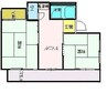 土堂シティマンション 2Kの間取り