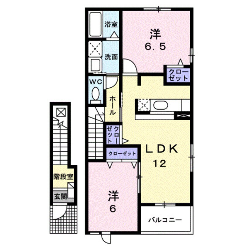 間取図 ラルジュグリーンＤ