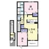ラルジュグリーンＤ 2LDKの間取り