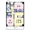 メルヴェイュ・ロジュマン 2LDKの間取り