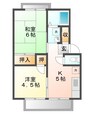 サンシャイン中川 2DKの間取り