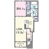 ライフランドＦ 1LDKの間取り