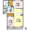 D-residence東川口S 2LDKの間取り