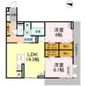 ラフィーネ南蔵王 2LDKの間取り