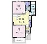 サンライトグレイスⅠ 2DKの間取り