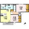 ディアコート曙 2LDKの間取り