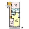 ジェルメⅡ 2LDKの間取り