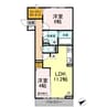 ジェルメⅡ 2LDKの間取り