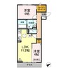 ジェルメⅡ 2LDKの間取り